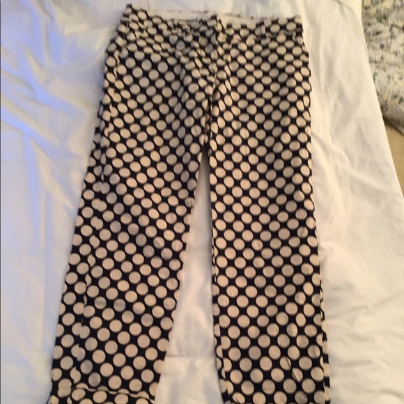 JCREW black and white Capri polka dot pants - Picture 2 of 5